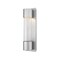 Z-Lite Striate 1 Light Outdoor Wall Sconce, Silver & Clear Optic Glass 575S-SL-LED - alternate 1